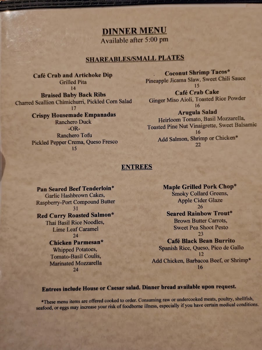 Menu West End Cafe-7